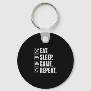 Llavero Come Juega Duerme Repite Regalo Divertido para Jug