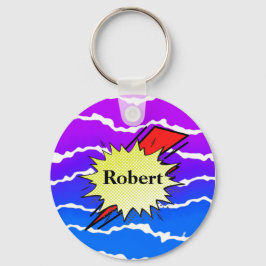 Llavero Comedia de color de burbuja retro