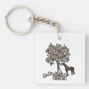 Llavero comer a caballo $ tree esta versión tiene más hoja