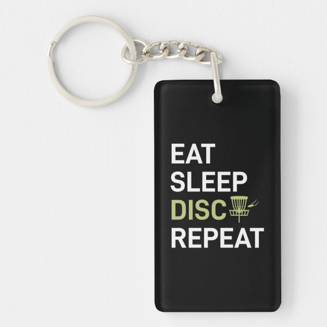 Llavero Comer disco de suspensión de golf Repetir (Frente)