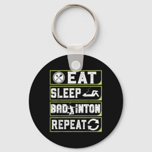 Llavero Comer Dormir Bádminton Repetir Regalos de Bádminto