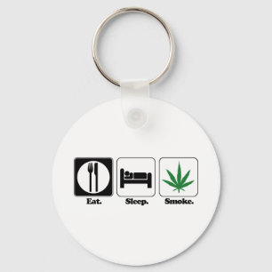 Llavero comer dormir fumar marihuana