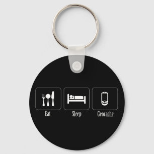 Llavero Comer, dormir, geocache