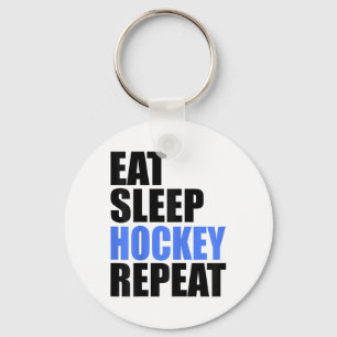 Llavero Comer Dormir Hockey Repetir Campo de Hielo Patinaj