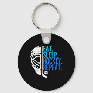 Llavero Comer Dormir Hockey Repetir Chicos Divertidos Juga