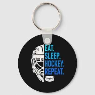 Llavero Comer Dormir Hockey Repetir Entusiastas de Atletas