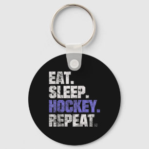 Llavero Comer Dormir Hockey Repetir Hockey sobre Hielo Hoc