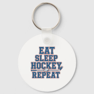 Llavero Comer Dormir Hockey Repetir Hockey sobre Hielo Par