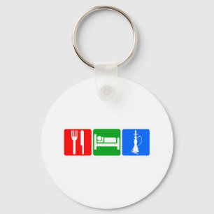 Llavero Comer, Dormir, Hookah