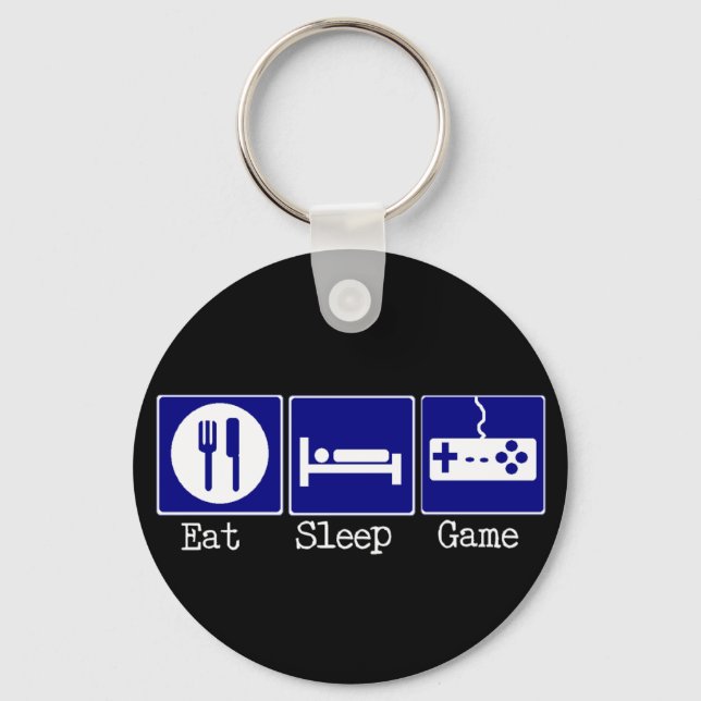 Llavero Comer, dormir, jugar (Anverso)