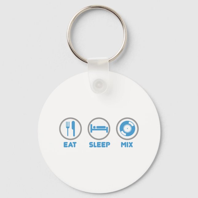 Llavero Comer, dormir, mezclar de nuevo - Decoración music (Anverso)