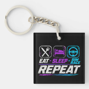Llavero Comer dormir sim carrera repetir para fans de sim