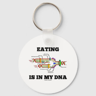 Llavero Comer Está En Mi ADN (Humor De Replicación De ADN)