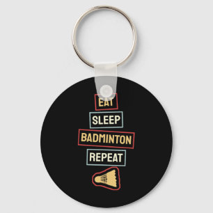 Llavero Comer Sleep Badminton Repetir el reproductor de Ba