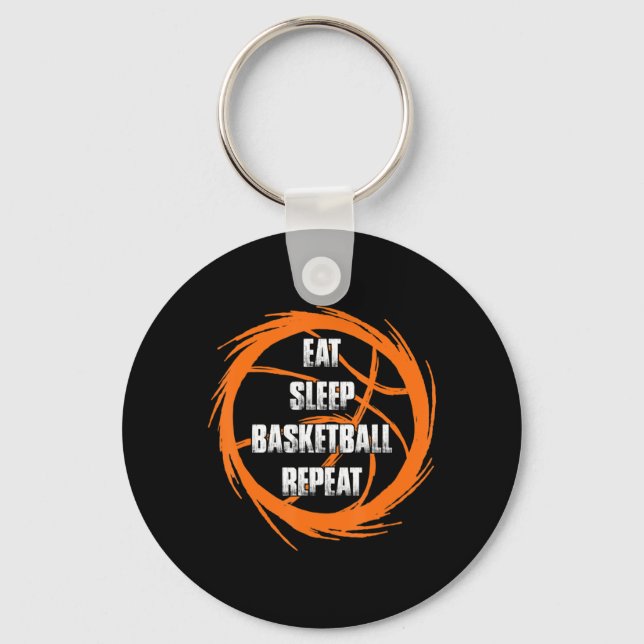 Llavero Comer Sleep Basketball Repetir entrenador de jugad (Anverso)