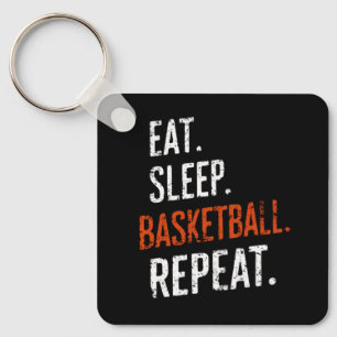 Llavero Comer Sleep Basketball Repetir Retro Vintage