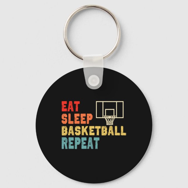 Llavero Comer Sleep Basketball Ropa de repetición para chi (Anverso)