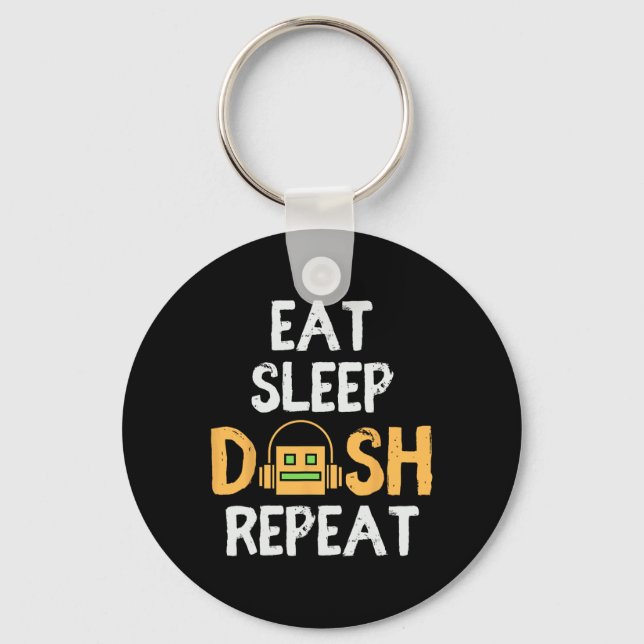 Llavero Comer Sleep Dash Repetir juego de video Geometría  (Anverso)