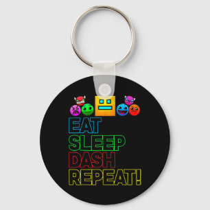 Llavero Comer Sleep Dash Repetir videojuego Geometría Vide