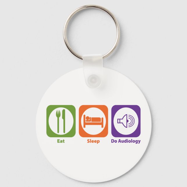 Llavero Comer Sleep Do Audiology (Anverso)