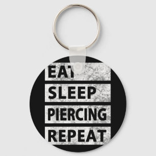 Llavero Comer Sleep Piercing Repetir Gracioso Piering