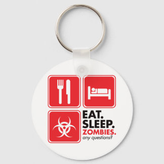 Llavero Comer zombies de sueño - Rojo