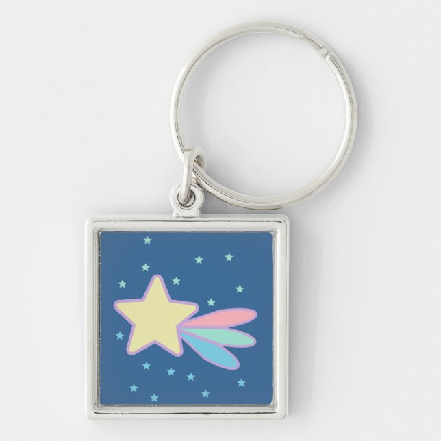 Llavero Cometa de la estrella de los disparos (Frente)
