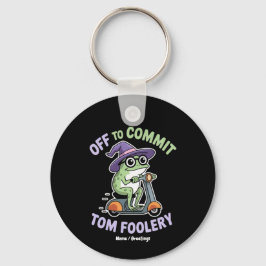Llavero Cometer a Tom Foolery Frog Meme gracioso