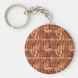 Llavero Comí Bacon Text con fondo