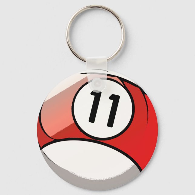Llavero Comic Style Número 11 Billiards Ball (Anverso)