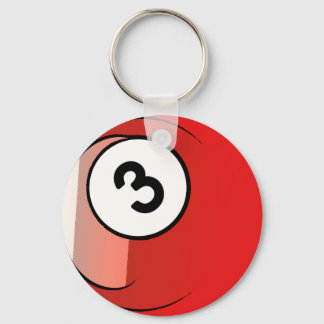 Llavero Comic Style Número 3 Billiards Ball