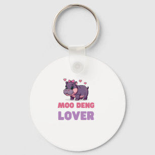 Llavero Comical MOO DENG LOVER Wild One Retro Gamer Hippo