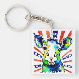 Llavero Cómicas ovejas coloreadas con acuarela divertida