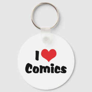 Llavero Cómics I Love Heart - Amante de los cómics