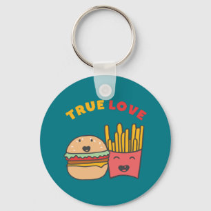 Llavero Comida divertida castiga el verdadero amor como la