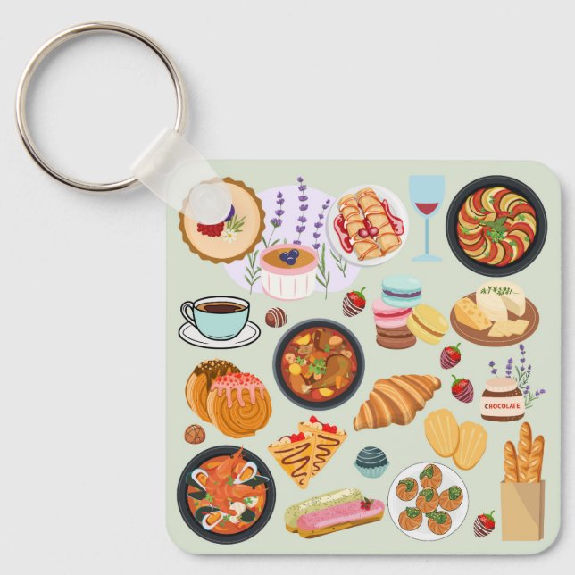 Llavero Comida francesa (Anverso)