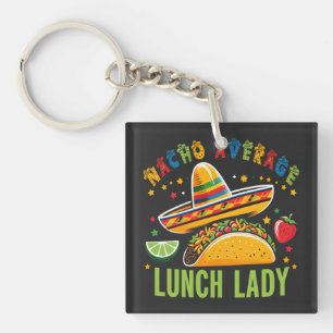 Llavero Comida mexicana divertida Lady Cinco De Mayo Tacos
