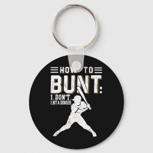 Llavero Cómo Bunt No Golpear Un Dinger Divertido Béisbol O