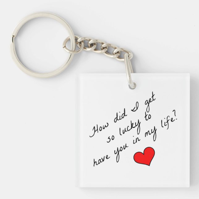 Llavero ¿Cómo conseguí un Keychain tan afortunado? (Frente)