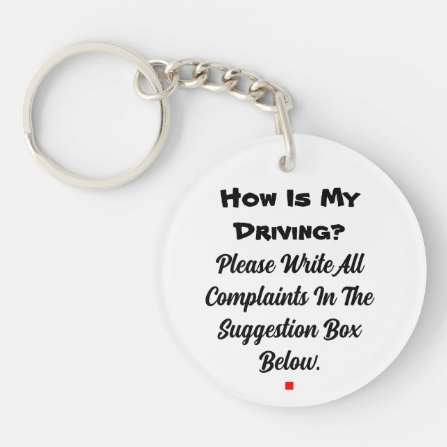 Llavero Cómo está mi cadena de claves conductora (Frente)