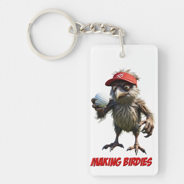 Llavero Cómo hacer acrílicos los birdies (Frente)