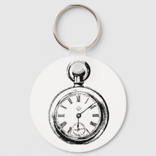 Llavero Como Ilustracion de reloj de bolsillo