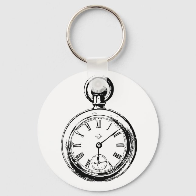 Llavero Como Ilustracion de reloj de bolsillo (Anverso)
