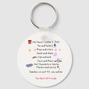 Llavero Como la mantequilla y la jalea de cacahuete