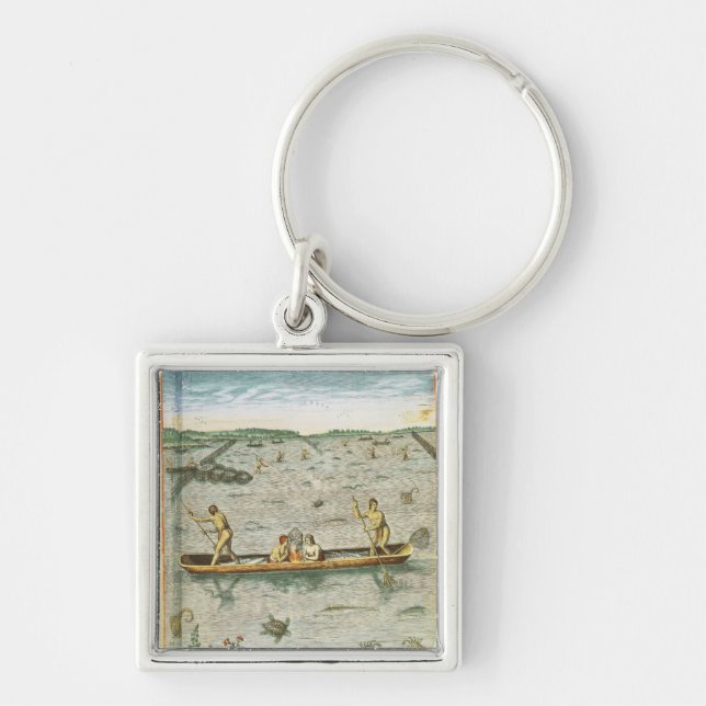 Llavero Cómo los indios cogen sus pescados (Frente)