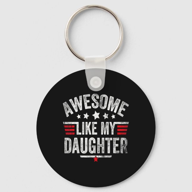 Llavero Como mi hija Vintage Funny Dad Day (Anverso)