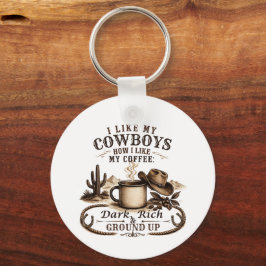 Llavero Como Mis Vaqueros Como Mi Café