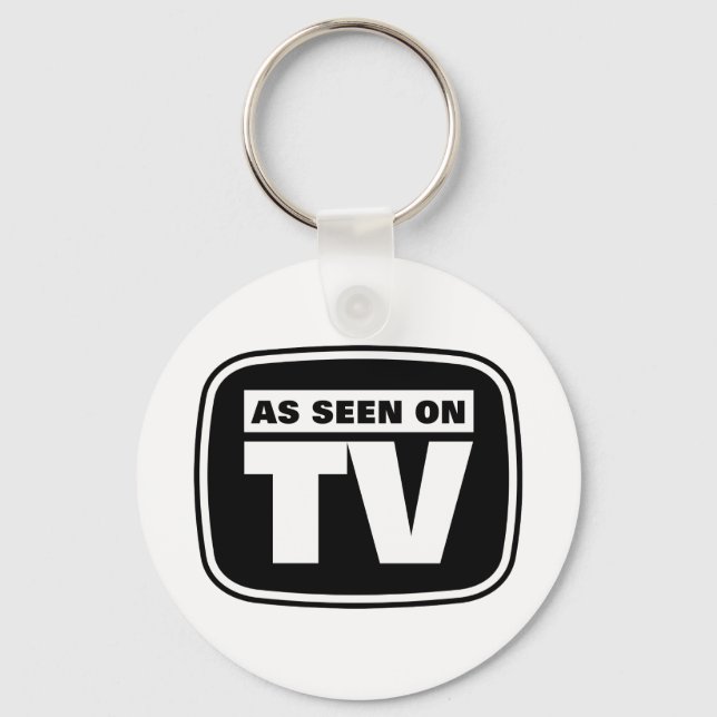 Llavero Como se ve en la TV - Negro y blanco (Anverso)