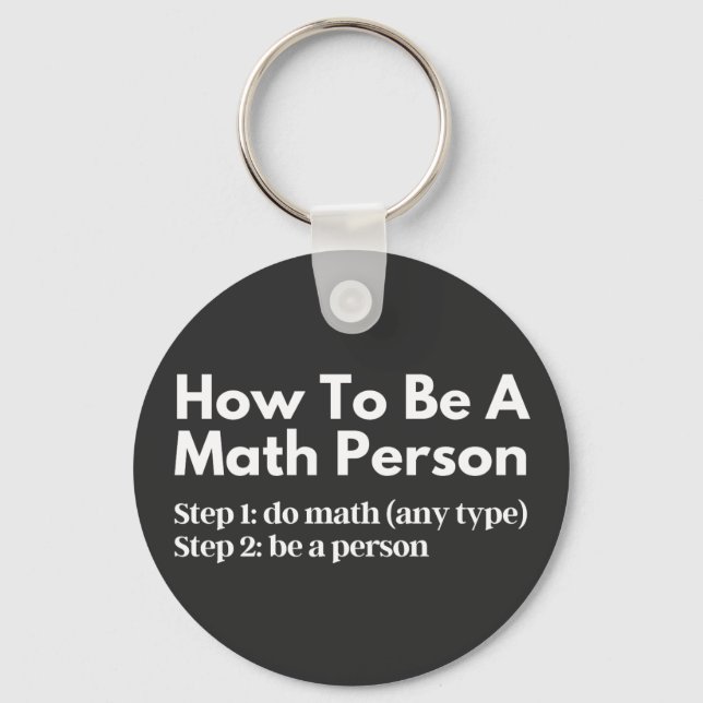 Llavero Cómo ser una persona matemática (Anverso)