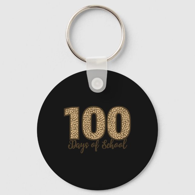 Llavero Como Tees Cheetah Leopard 100 días de clases (Anverso)